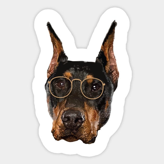 Doberman Dog Sticker by thedailysoe